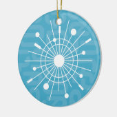 Mideeuwse MOD Atomic Sputnik kerstsnowflake Keramisch Ornament (Links)