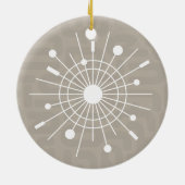 Mideeuwse MOD Atomic Sputnik kerstsnowflake Keramisch Ornament (Achterkant)