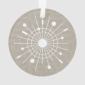 Mideeuwse MOD Atomic Sputnik kerstsnowflake Ornament (achterkant)