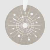 Mideeuwse MOD Atomic Sputnik kerstsnowflake Ornament (voorkant)