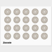 Mideeuwse MOD Atomic Sputnik kerstsnowflake Ronde Sticker (Vel)