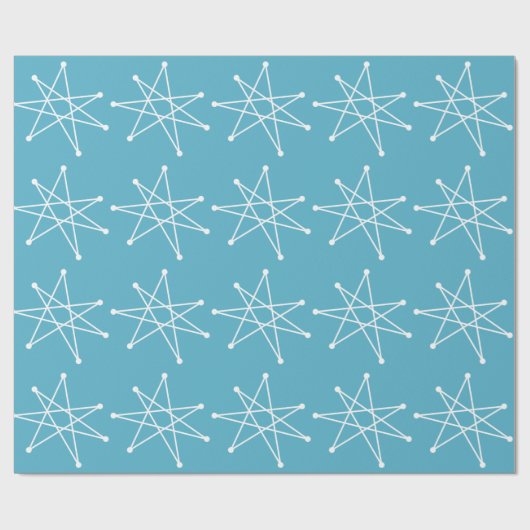 Mideeuwse moderne kerst atoomstartster cadeaupapier (Vlak)