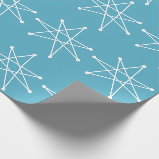 Mideeuwse moderne kerst atoomstartster cadeaupapier (Hoek)