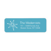 Mideeuwse moderne kerst atoomstartster etiket (Voorkant)