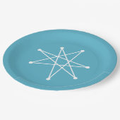 Mideeuwse moderne kerst atoomstartster papieren bordje (Gekanteld)