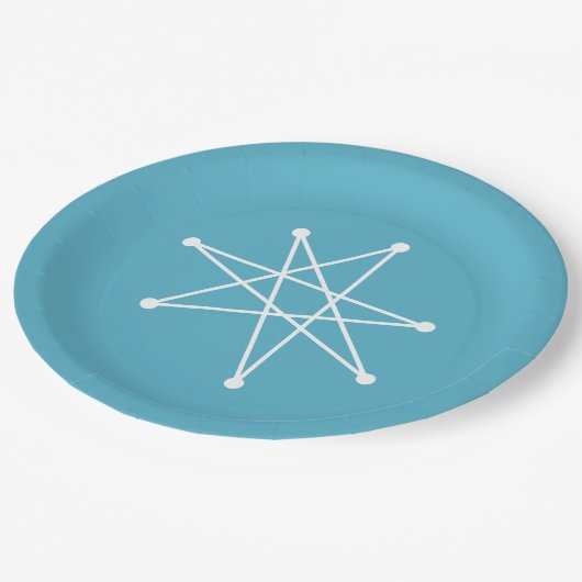 Mideeuwse moderne kerst atoomstartster papieren bordje (Gekanteld)