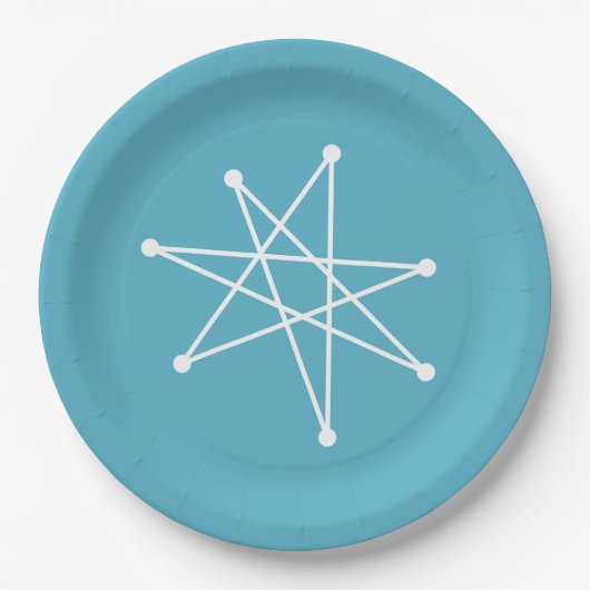 Mideeuwse moderne kerst atoomstartster papieren bordje (Voorkant)