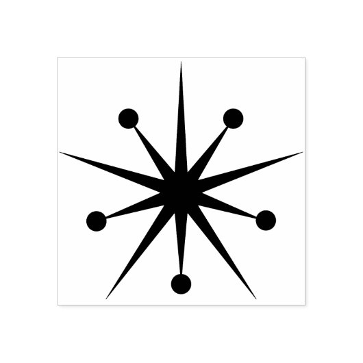 Mideeuwse moderne kerst atoomstartster rubberstempel (Afrduk)