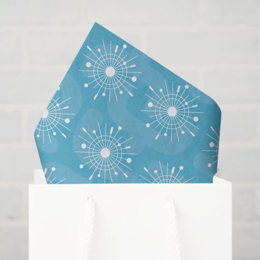 Mideeuwse moderne kerstsnowflake Atomic MCM Tissuepapier (Cadeauzakje)
