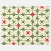 Mideeuwse moderne kerststerrenpatronen fleece deken (Voorkant (Horizontaal))