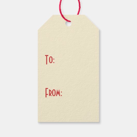 Mideeuwse Moderne Retro Abstract Kerstmis Cadeaulabel (Achterkant)