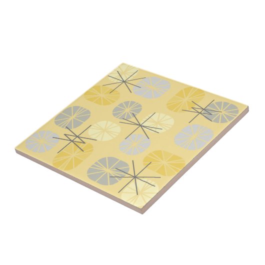 Mideeuwse patroonlogo's Geel grijs Tegeltje (Zijkant)