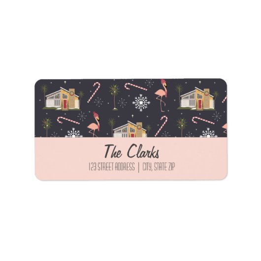 Mideeuwse Retro-kerstkaartenlabel Etiket (Voorkant)