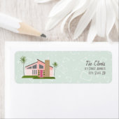 Mideeuwse Retro Roze House Label (Insitu)