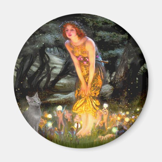 MidEve - Russische blauwe kat Magneet (Voorkant)