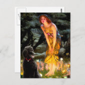 MidEve-standaard zwarte poedel (T) Briefkaart (Voorkant / Achterkant)