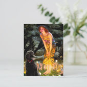 MidEve-Standaard Zwarte Poodle (T) Briefkaart (Staand voorkant)