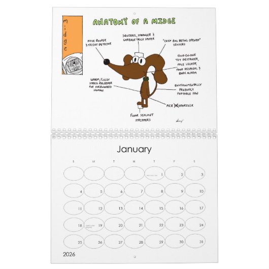 Midge 2024 'Sunday Comics' Kalender (Jan 2026)