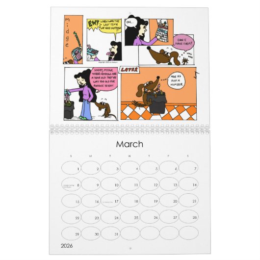 Midge 2026 'Sunday Comics' Kalender (Mar 2026)