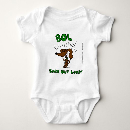 Midge "BOL Bark Out Loud"-Baby Creeper Romper (Voorkant)