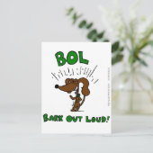 Midge "BOL Bark Out Loud"-Briefkaart Briefkaart (Staand voorkant)