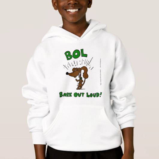 Midge "BOL Bark Out Loud" Kinder Hoodie (Voorkant)