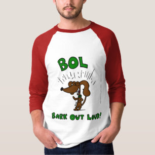 Midge "BOL Bark Out Loud" Mannen Raglan T-Shirt