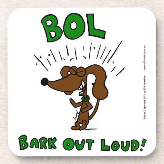 Midge "BOL: BARK OUT LOUD" Onderzetters - set van (Voorkant)