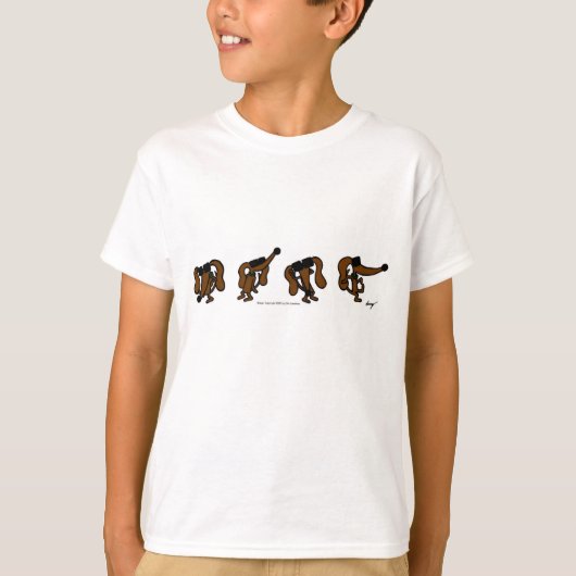 Midge Dansende Kinder Basic T-Shirt (Voorkant)