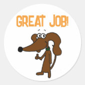 Midge duimen omhoog "GEWELDIG WERK!" Stickers (Voorkant)