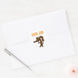 Midge duimen omhoog "GOED WERK!" Stickers