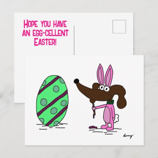 Midge "Egg-cellent Easter" Briefkaart - (Voorkant / Achterkant)