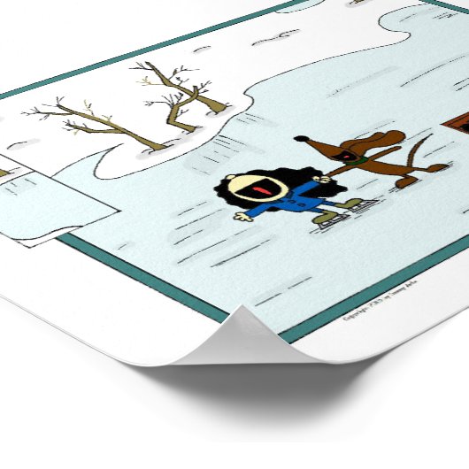 Midge- en Melissa Floor Skating Comic-Poster Poster (Hoek)