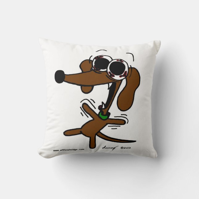 Midge Freakin' Out Pillow - Black Kussen (Voorkant)