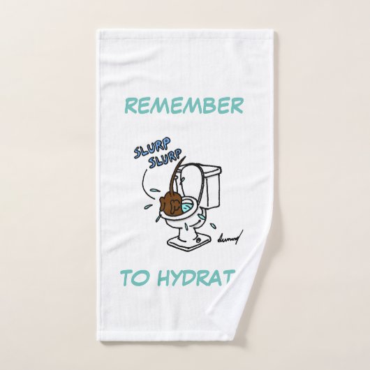 Midge "Herinner aan Hydrate" Handhanddoek Handdoek (Handdoek)