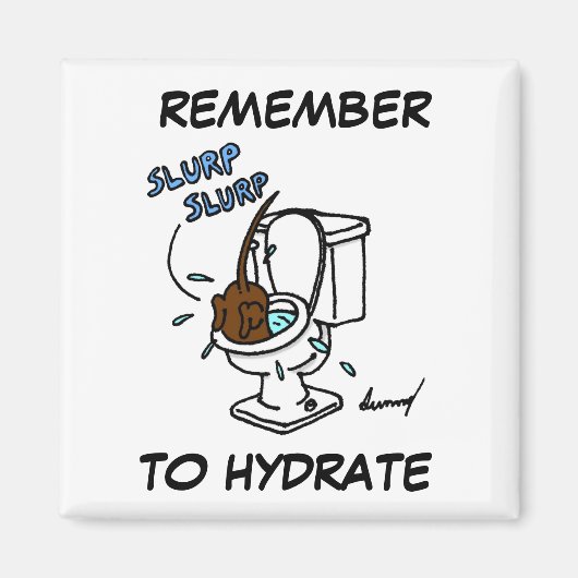 Midge "Herinner aan Hydrate" Magnet (Voorkant)