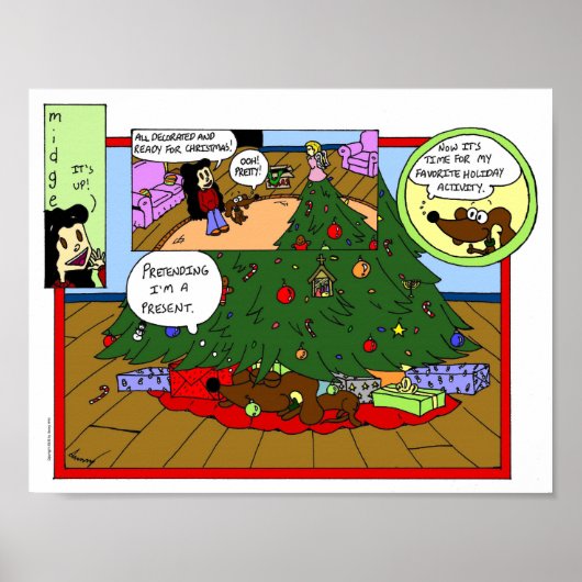 Midge "kerstboom"-Poster Poster (Voorkant)
