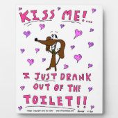 Midge "KISS ME" Funny Plaque Fotoplaat (Voorkant)