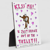 Midge "KISS ME" Funny Plaque Fotoplaat (Zijkant)