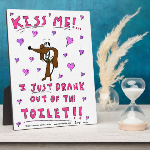 Midge "KISS ME" Funny Plaque Fotoplaat
