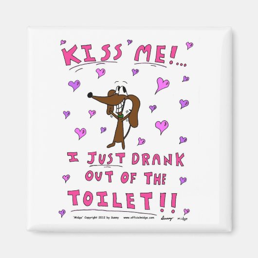 Midge 'KISS ME' Magnet (Voorkant)