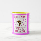 Midge 'KISS ME'-Mok Tweekleurige Koffiemok (Center)