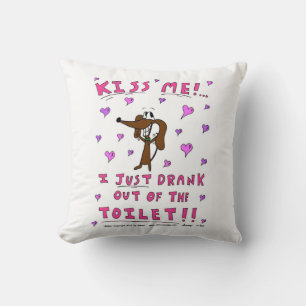 Midge "KISS ME" Pillow - Black Kussen