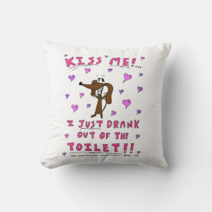 Midge "KISS ME" Pillow - roze Kussen