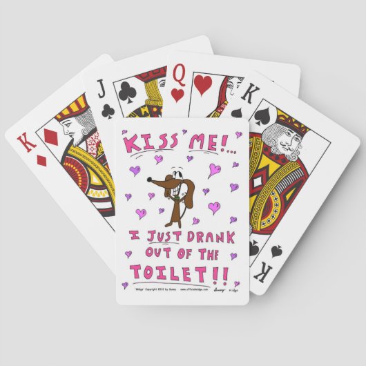 Midge "KUS ME" Speelkaarten (Achterkant)