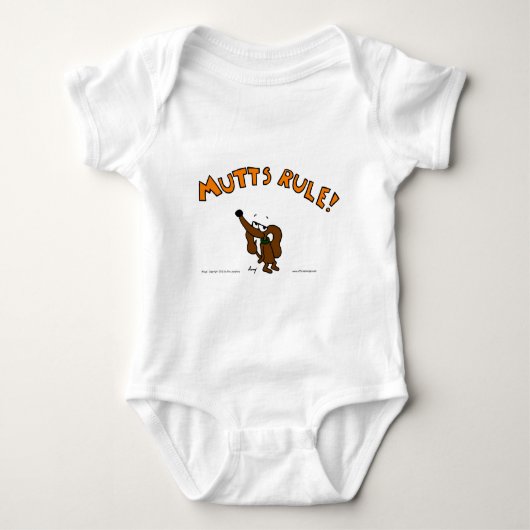 Midge MUTTS RULE Baby Creeper Romper (Voorkant)