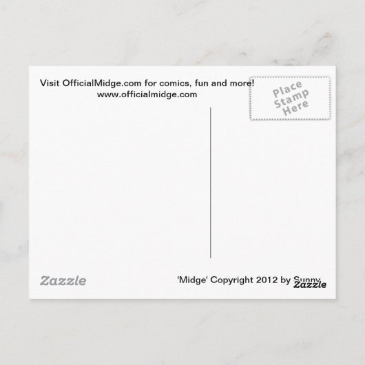 Midge MUTTS RULE Briefkaart (Achterkant)