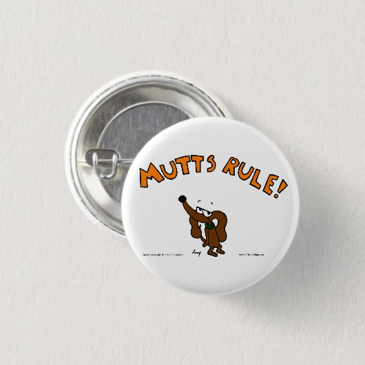 Midge MUTTS RULE Button (Voorkant /achterkant)