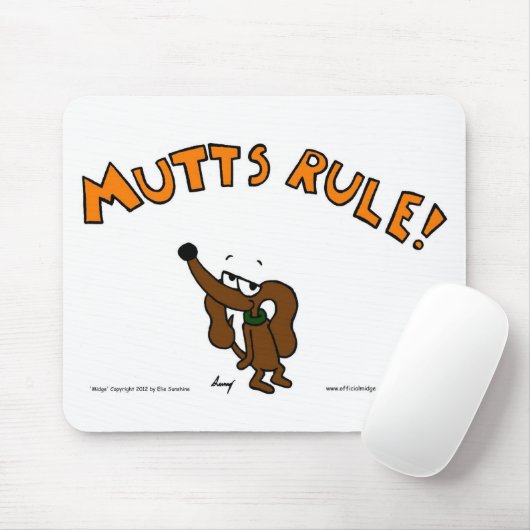 Midge MUTTS RULE Mousepad Muismat (Met muis)