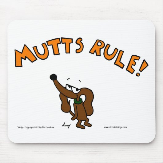 Midge MUTTS RULE Mousepad Muismat (Voorkant)